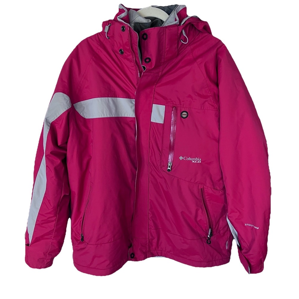 Columbia XCO Storm Dry Interchange Jacket Mens Large Red Waterproof Hooded